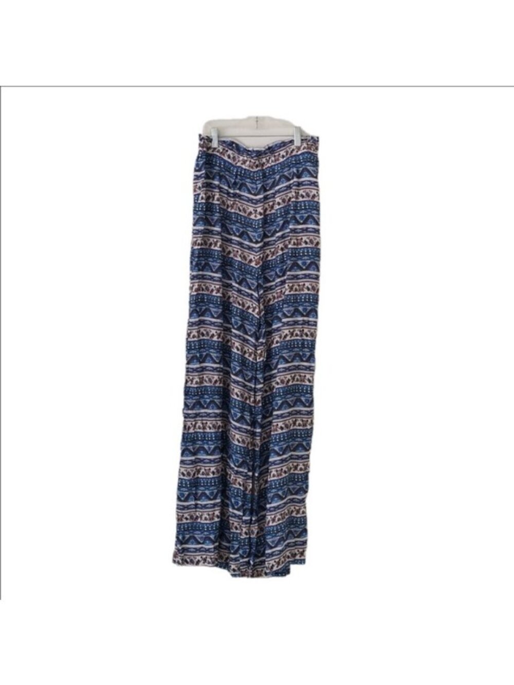 Forever 21 Blue Pattern Palazzo Pants, Size Medium